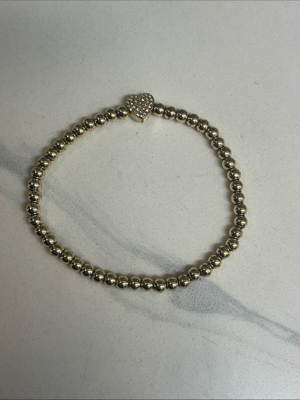 Baublebar Gold Plated Beaded Heart Stretch Bracelet - Women Jewelry
